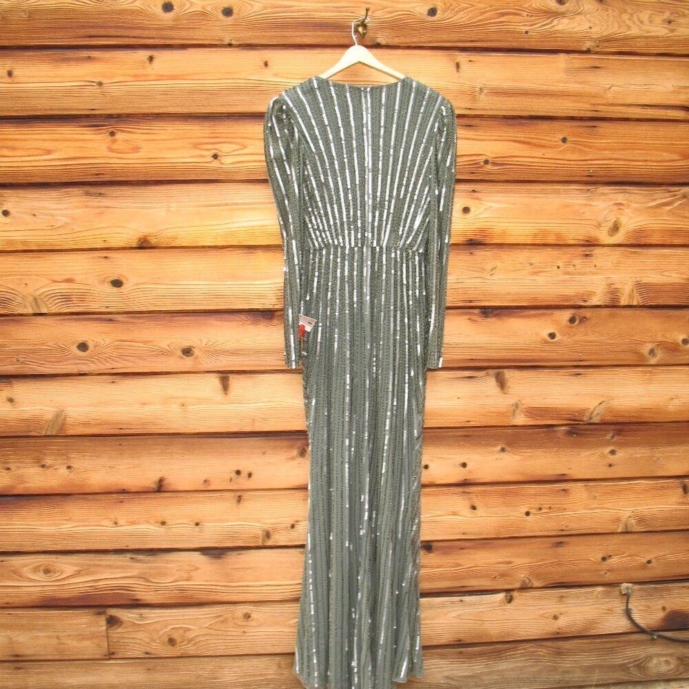 MAC DUGGAL 5641 Embellished Puff Sleeve Side Knot Gown Dress FLAW - Picture 10 of 15
